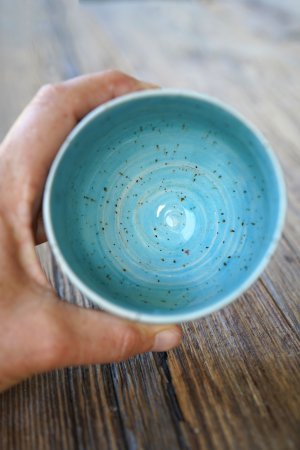 handgetöpferter Keramik Mocca Kaffee Becher